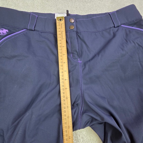 Piper by SmartPak Women's Navy Purple Riding Breeches Equestrian Pants Size 44R - Picture 7 of 8